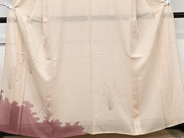 平和屋着物*夏物 訪問着 絽 草シルエット 正絹 逸品 CABL6928xi