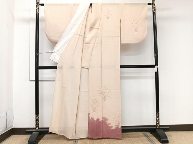 平和屋着物*夏物 訪問着 絽 草シルエット 正絹 逸品 CABL6928xi