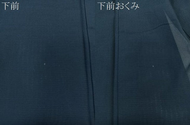 平和屋着物*夏物 色無地 絽 絵霞文 濃藍色 洗える着物 CABL6929xi