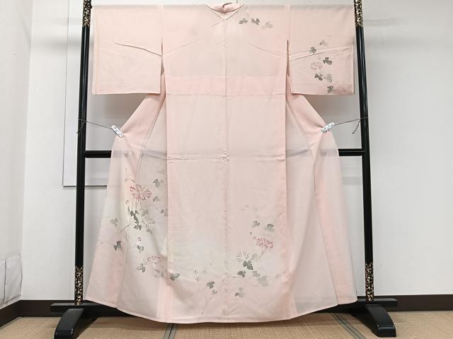 平和屋着物*夏物 訪問着 絽 手描き 朝顔 正絹 逸品 CABL6931xi
