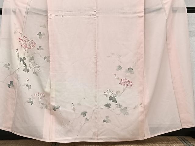 平和屋着物*夏物 訪問着 絽 手描き 朝顔 正絹 逸品 CABL6931xi