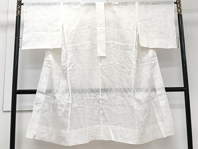 平和屋着物*夏物 長襦袢 流水花紋紗 乳白色 麻 逸品 CABL6932xi