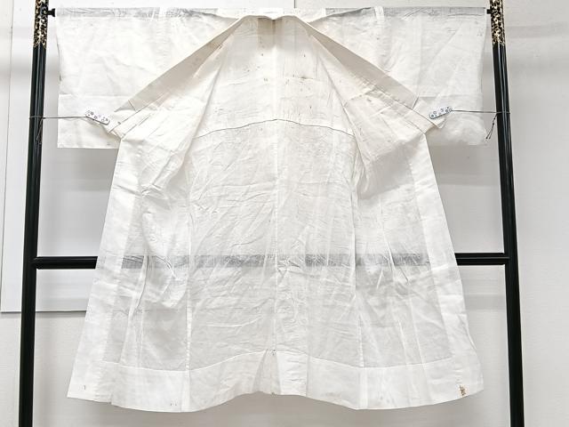 平和屋着物*夏物 長襦袢 流水花紋紗 乳白色 麻 逸品 CABL6932xi