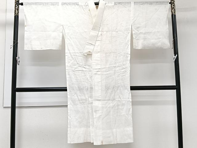 平和屋着物*夏物 長襦袢 流水花紋紗 乳白色 麻 逸品 CABL6932xi