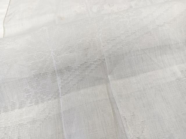 平和屋着物*夏物 長襦袢 流水花紋紗 乳白色 麻 逸品 CABL6932xi