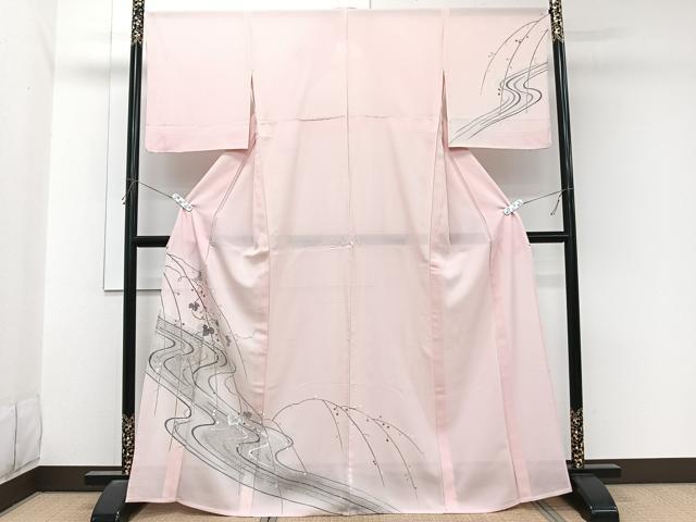 平和屋着物*夏物 訪問着 絽 流水蔦の葉文 正絹 逸品 CABL6934xi