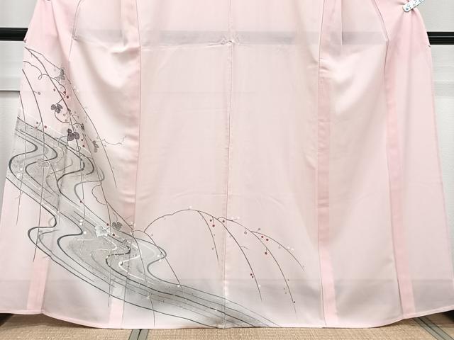 平和屋着物*夏物 訪問着 絽 流水蔦の葉文 正絹 逸品 CABL6934xi