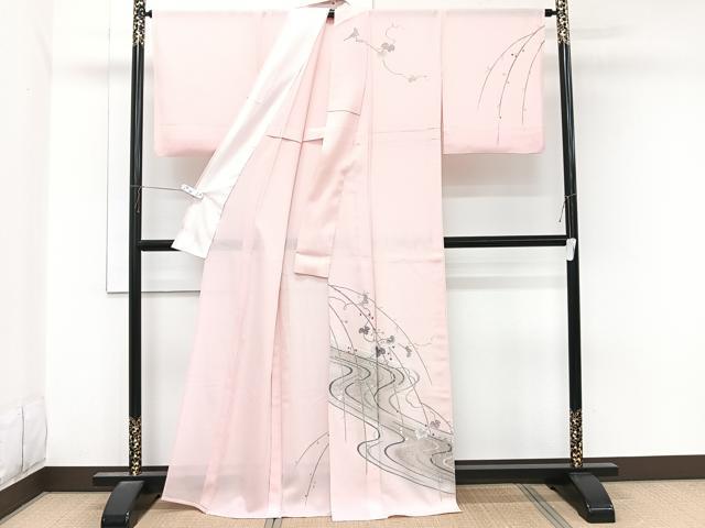 平和屋着物*夏物 訪問着 絽 流水蔦の葉文 正絹 逸品 CABL6934xi