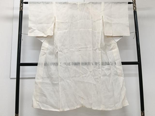 平和屋着物*夏物 長襦袢 草花紋紗 生成り色 麻 逸品 CABL6937xi