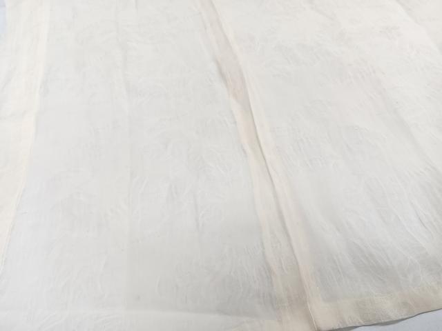 平和屋着物*夏物 長襦袢 草花紋紗 生成り色 麻 逸品 CABL6937xi