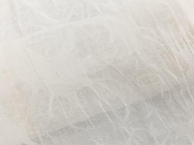 平和屋着物*夏物 長襦袢 草花紋紗 生成り色 麻 逸品 CABL6937xi