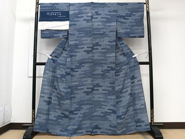 平和屋着物*夏物 小紋 絽 絵霞花文 五泉 反端付き 正絹 逸品 CABL6952xi