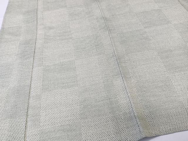 平和屋着物*夏物 紗紬 100亀甲 市松文様 正絹 逸品 CABL6964xi