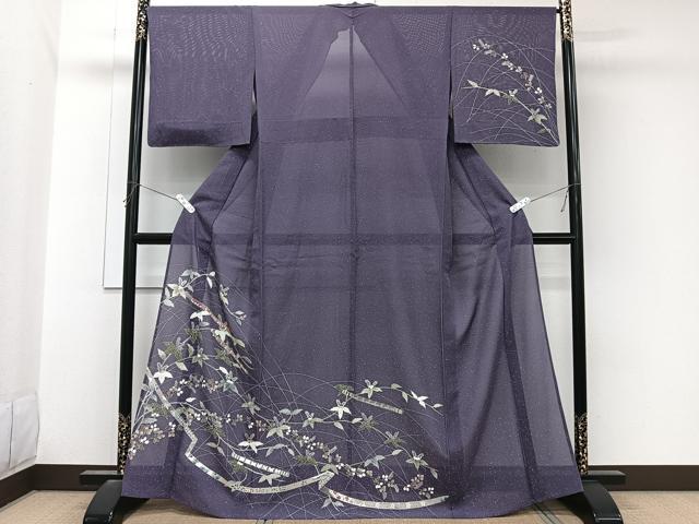 平和屋着物*夏物 訪問着 絽 友禅 枝草花文 笛 そごう扱い 正絹 逸品 CABL6987xi