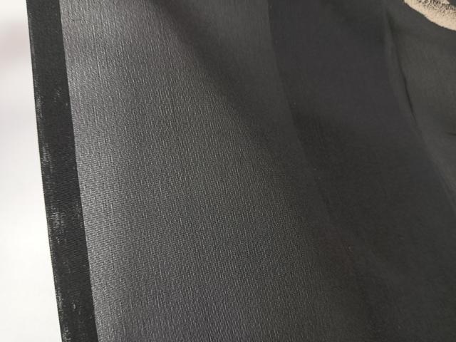 平和屋着物*夏物 紗紬 魚 黒地 正絹 逸品 CABL7002xi