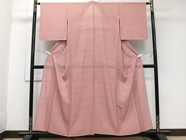 平和屋着物*夏物 小紋 絽縮緬 霞文 正絹 逸品 CABL7003xi