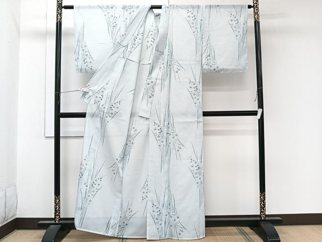 平和屋着物*夏物 小紋 絽 草花文 洗える着物 未使用 CABL7019xi