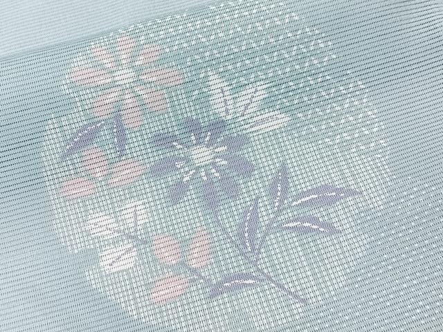 平和屋着物*夏物 小紋 絽 草花文 洗える着物 CABL7022xi
