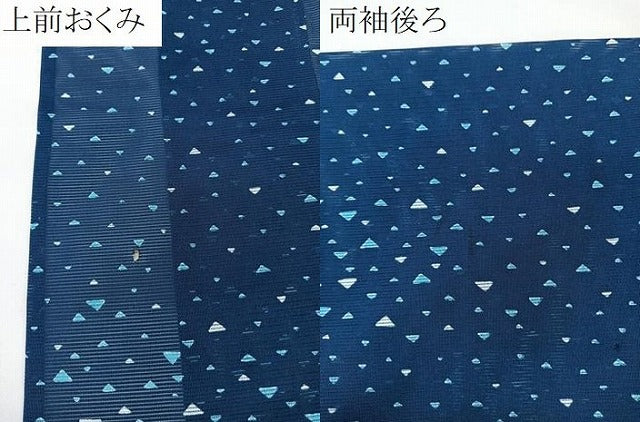 平和屋着物*夏物 小紋 絽 幾何学文 洗える着物 CABL7031xi