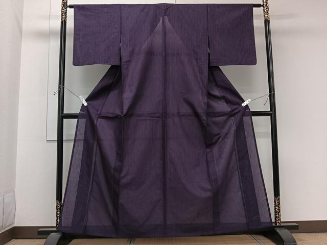 平和屋着物*夏物 小紋 縞紋紗 正絹 逸品 CABL7043xi