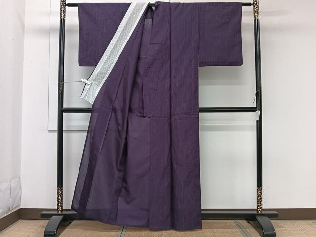 平和屋着物*夏物 小紋 縞紋紗 正絹 逸品 CABL7043xi