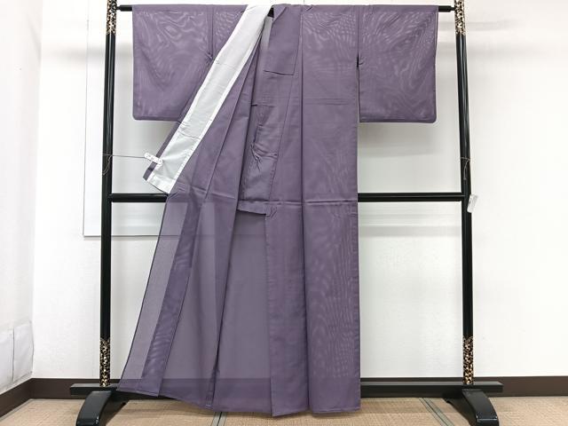 平和屋着物*夏物 色無地 絽 紫苑色 洗える着物 CABL7044xi