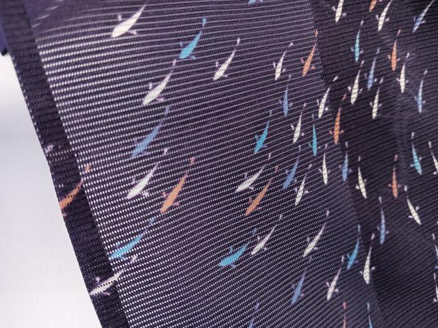 平和屋着物*夏物 小紋 絽 小魚 洗える着物 CABL7060xi