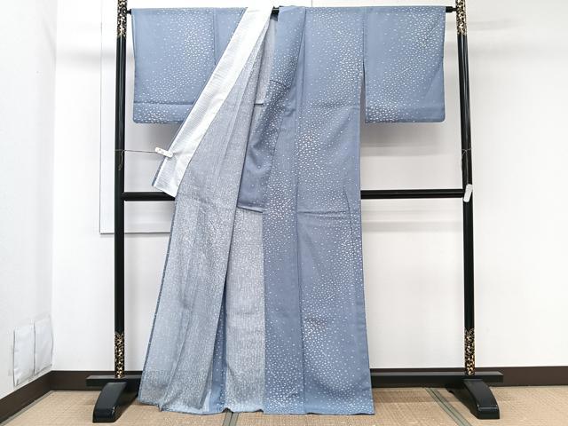 平和屋着物*夏物 小紋 紗 こぼれ松葉 洗える着物 CABL7075xi