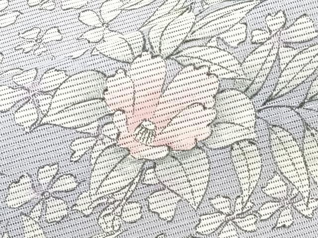 平和屋着物*夏物 小紋 絽 草花文 洗える着物 CABL7081xi