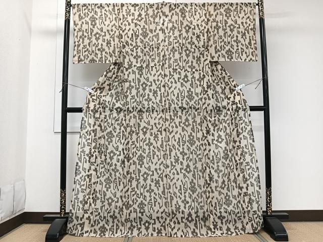 平和屋着物*夏物 紗紬 抽象文 正絹 逸品 CABL7106xi