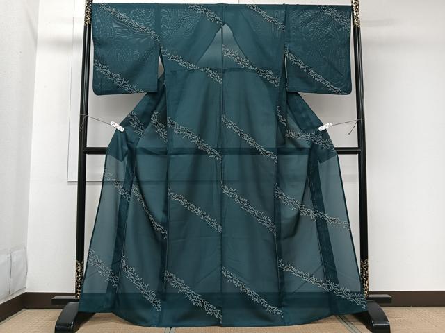 平和屋着物*夏物 小紋 絽 馬 洗える着物 CABL7115xi