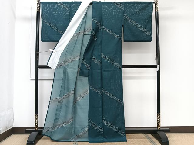 平和屋着物*夏物 小紋 絽 馬 洗える着物 CABL7115xi