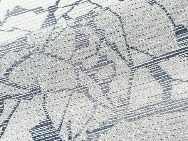 平和屋着物*夏物 小紋 絽縮緬 抽象文 洗える着物 CABL7132xi