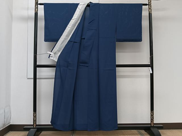 平和屋着物*夏物 色無地 絽 濃藍色 正絹 逸品 未使用 CABL7188xi