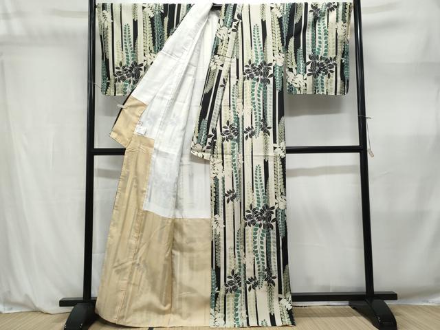 平和屋着物●リョウコキクチ Ryoko Kikuchi 小紋 藤花房 洗える着物 未使用 CABL7204fb
