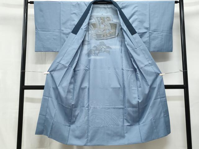 平和屋着物■男性 長襦袢 無双仕立て 宝舟 金彩 正絹 逸品 CABL7210fb