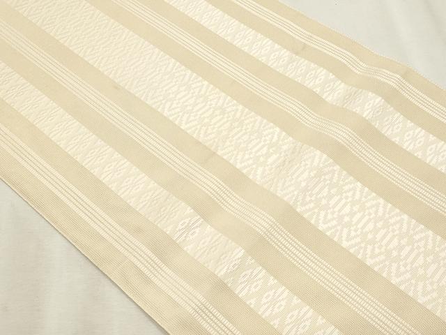 平和屋着物*夏物 本場筑前博多織 八寸名古屋帯 薄卵色 正絹 逸品 CABL7234fb