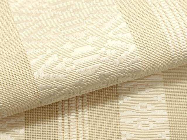 平和屋着物*夏物 本場筑前博多織 八寸名古屋帯 薄卵色 正絹 逸品 CABL7234fb