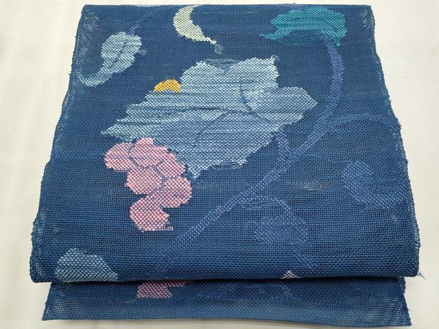 平和屋着物*夏物 八寸名古屋帯 葡萄 正絹 逸品 CABL7243fb