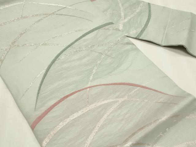 平和屋着物*夏物 西陣 川島織物 九寸名古屋帯 芝草文 銀糸 正絹 逸品 CABL7265fb