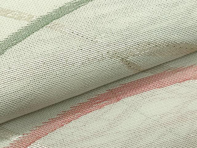 平和屋着物*夏物 西陣 川島織物 九寸名古屋帯 芝草文 銀糸 正絹 逸品 CABL7265fb
