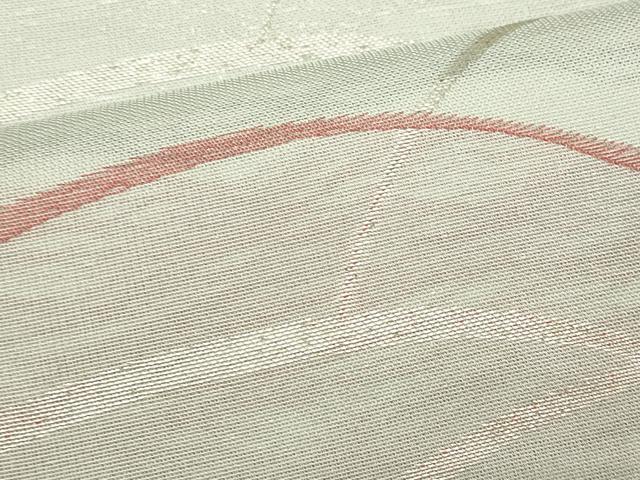 平和屋着物*夏物 西陣 川島織物 九寸名古屋帯 芝草文 銀糸 正絹 逸品 CABL7265fb
