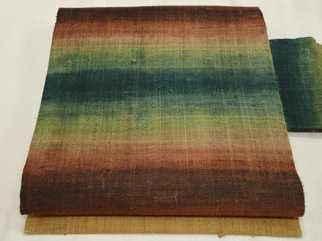 平和屋着物*夏物 九寸名古屋帯 霞文 麻 逸品 CABL7269fb