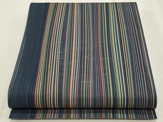 平和屋着物*夏物 本場筑前博多織 八寸名古屋帯 縞 正絹 逸品 CABL7271fb