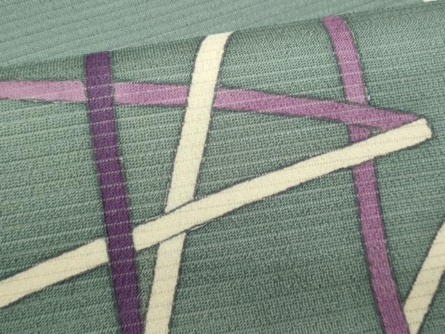 平和屋着物*夏物 九寸開き名古屋帯 幾何学文様 正絹 逸品 CABL7276fb