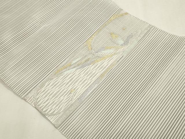 平和屋着物*夏物 八寸名古屋帯 絽綴れ 唐草文 金銀糸 正絹 逸品 CABL7442fb
