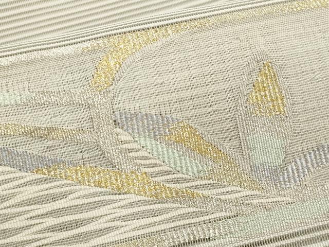 平和屋着物*夏物 八寸名古屋帯 絽綴れ 唐草文 金銀糸 正絹 逸品 CABL7442fb