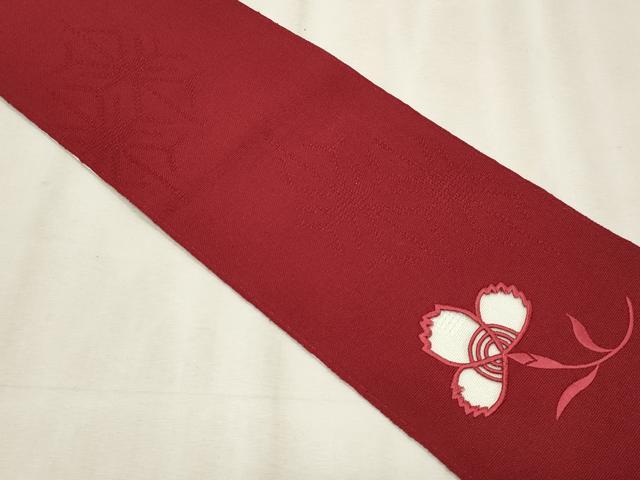 平和屋着物*夏物 両面 半幅帯 幾何学文様 CABL7561fb