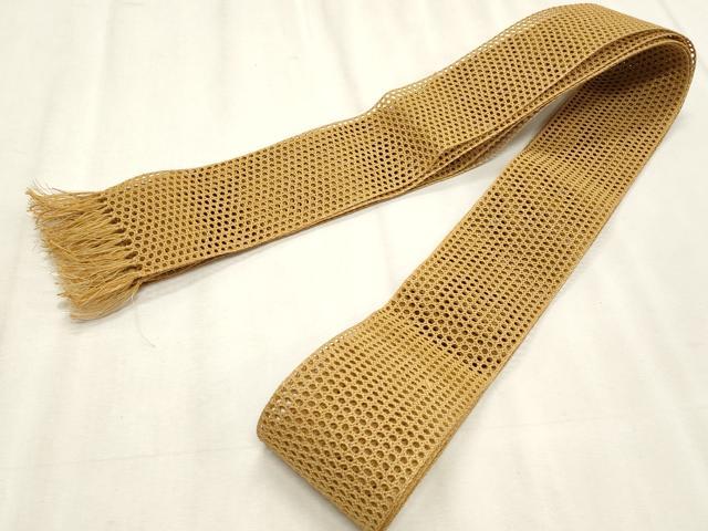 平和屋着物*夏物 男性 角帯 羅 狐色 正絹 逸品 CABL7569fb