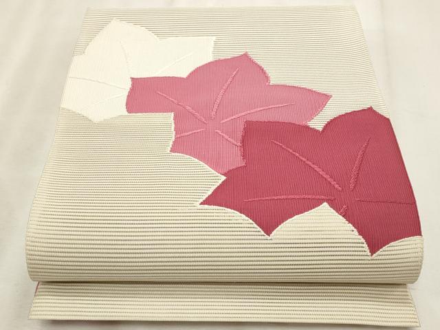 平和屋着物*夏物 八寸名古屋帯 絽綴れ 楓 正絹 逸品 CABL7577fb